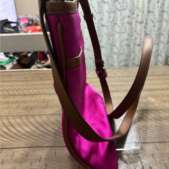 Michael Kors Fuchsia and Tan Crossbody Bag - Picture 4 of 9
